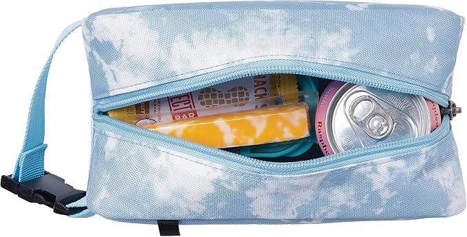 PackIt Freezable Small Insulated Snack Box, Blue Sky, with EcoFreeze Technology (Built-in Ice Pack), Mini Cooler or Small Lunch Bag, For Fresh Snacks On the Go, for Work, Gym, or Travel