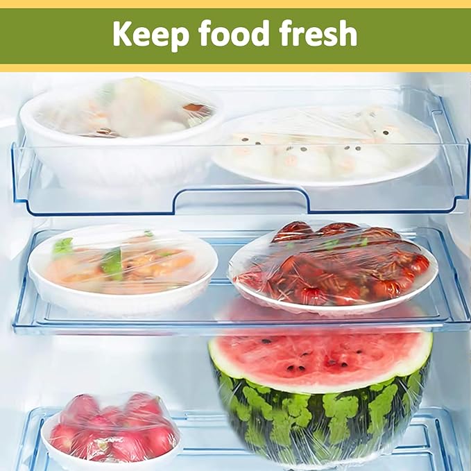 MAQIHAN 300 Bowl Covers Bread Proofing - Medium Plastic Wrap Food Sourdough Bread Baking Bread Rising Elastic Reusable Plate Covers Outdoor Food Fresh Keeping Bags Shower Cap Hair Deep Conditioning