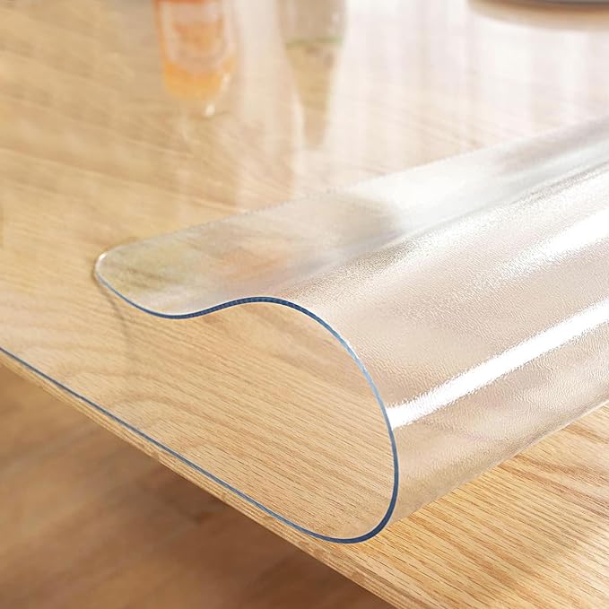 LovePads Frosted Desk Mat 19 x 39 Inch, 1.5mm Thick Frosted Table Protector, Waterproof Plastic Table Cover Protector, PVC Desk Protector Mat, Vinyl Desk Cover for Desktop, Coffee & Dining Table