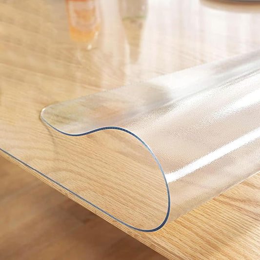 LovePads Frosted Desk Mat 18 x 48 Inch, 1.5mm Thick Frosted Table Protector, Waterproof Plastic Table Cover Protector, PVC Desk Protector Mat, Vinyl Desk Cover for Desktop, Coffee & Dining Table