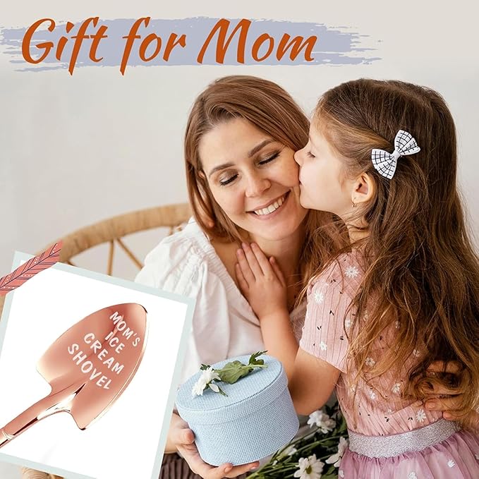 Gifts for Mom from Daughter Son Kids Mothers Day Gifts from Kids. MOM Birthday Gifts Ice Cream Spoon Scoop for Ice Cream Lovers, Gifts for Women
