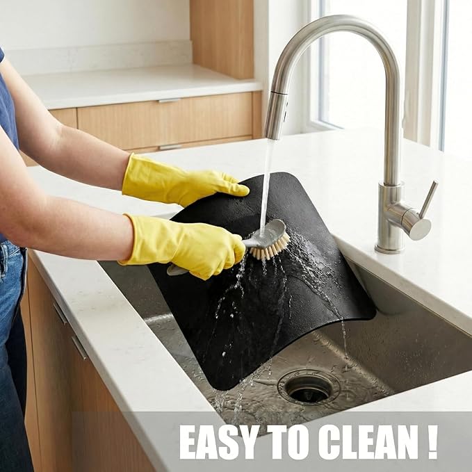 Customizable Dish Drying Mat: 24"Lx20"W Trimmable Quick Dry Pad - Non-Slip Absorbent Heavy Duty Microfiber Drip Catcher & Counter Protector for Kitchen Sink & Bathroom Counter Tray