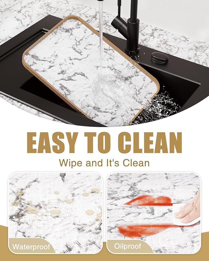Shelf Liners for Kitchen Cabinets Non-Adhesive 12in x 20FT, Non-Slip Thickened Shelf Paper Waterproof Washable for Drawer Dresser Pantry Shelve Bathroom Protector Liner