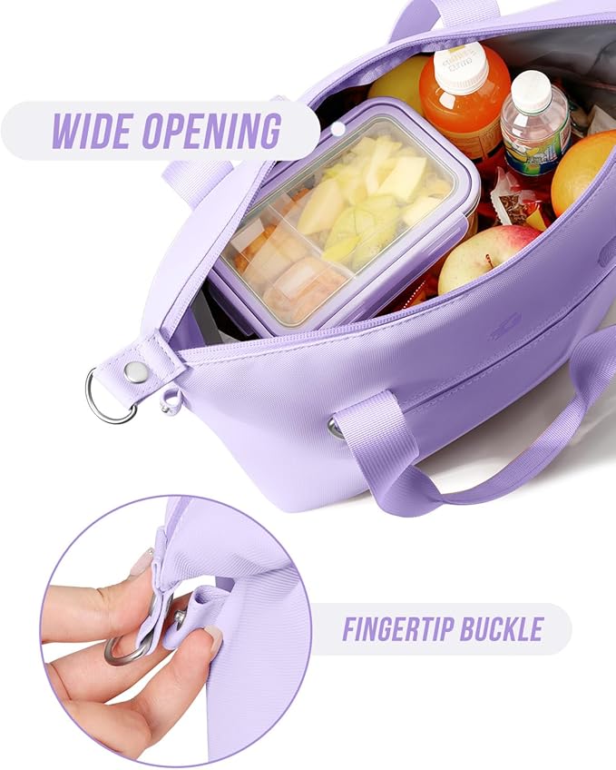 GLORIEROO Pastel Lunch Box Women | Insulated Soft Waterproof Leakproof Lunch Bag Cooler | Adjustable Strap | BPA-Free