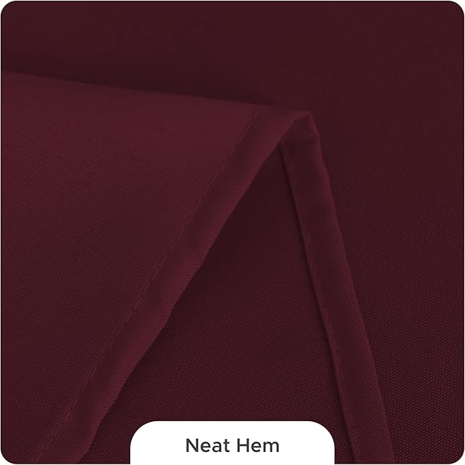 Fitable 8 Pack Rectangle Tablecloths: Stain Resistant Wrinkle Free Circle Table Clothes, Washable Reusable Polyester Table Covers for Wedding Party Birthday Banquet Reception(Burgundy, 60x102 Inch)