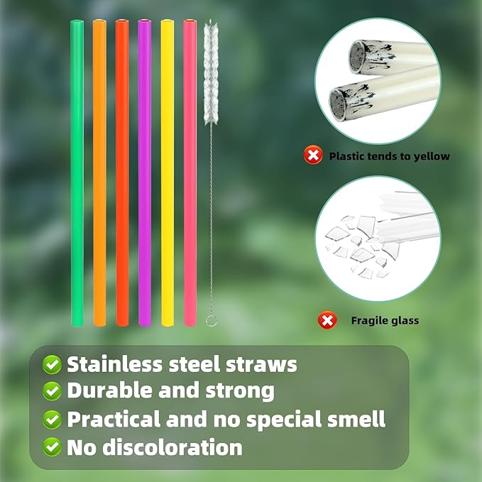 Straw Replacement for Owala Water Bottle 24 oz 32 oz, Reusable Plastic Straws with 1 Cleaner Brush, BPA-free, Dishwasher Safe, Straw Accessories Compatible with Owala Water Bottle