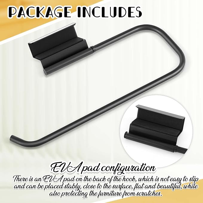 12.4 Inches Cabinet Door Paper Towel Holder Camper Under Sink No Drilling Paper Towel Storage and Dispenser for RV Kitchen Bathroom Laundry Room, Stainless Steel(Black,1 Pcs)