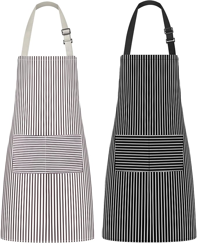 Syntus Apron for Men Women, Adjustable Cooking Kitchen Chef Aprons with 2 Pockets