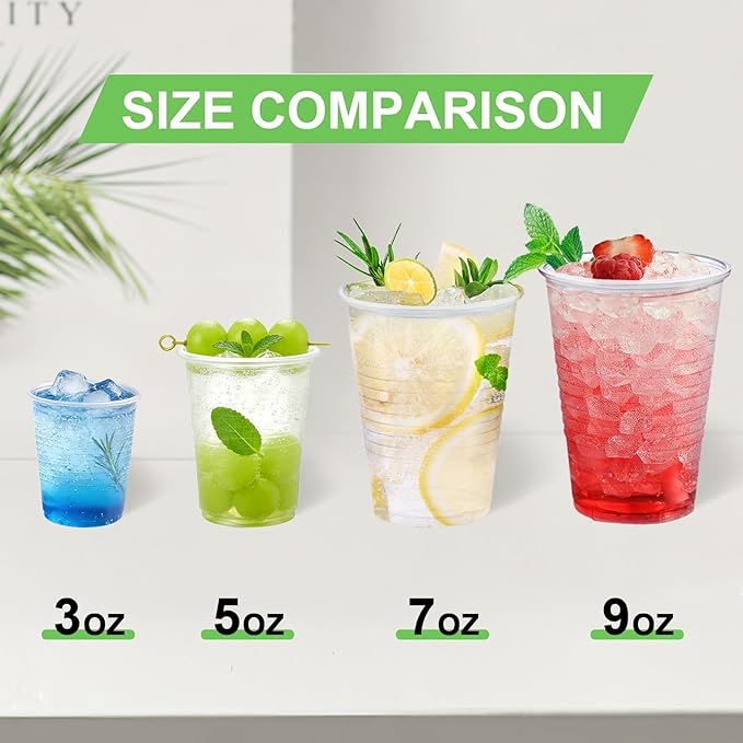 Lamosi 1500 Pack 5 oz Plastic Cups, Disposable Party Cups, Small Drinking cup for Bathroom, Party, Wedding, Travel, BBQ, Picnic, Event