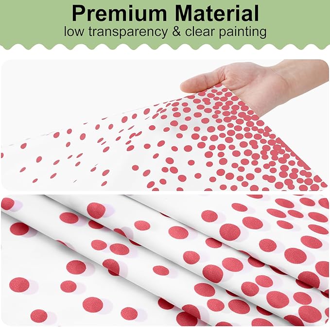 misaya 6 Packs Dot Disposable Table Cloth, 54 x 108 Inch Waterproof Plastic Tablecloth, Rectangle Pink Dots in White Table Covers for Mother's Day, Picnic, Birthday, Party
