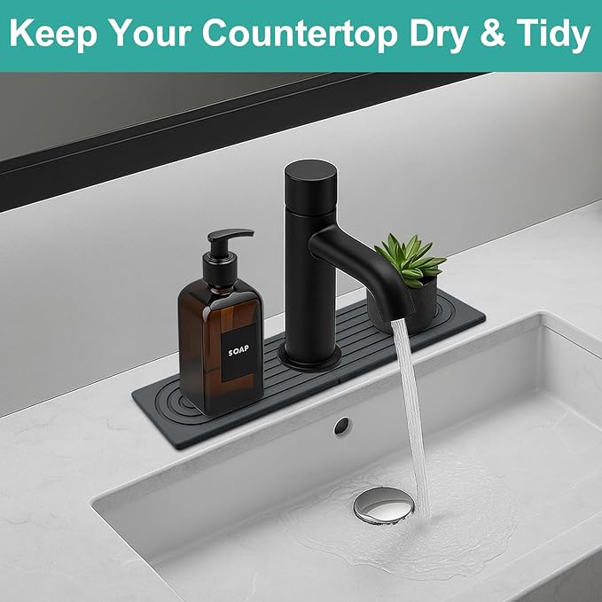 Small Quick Drying Stone Sink Protectors for Kitchen Sink Water Absorbing Diatomite Faucet Mat Stone Drying Mat for Bathroom Counter Kitchen Decor And Accessories Sponge Holder
