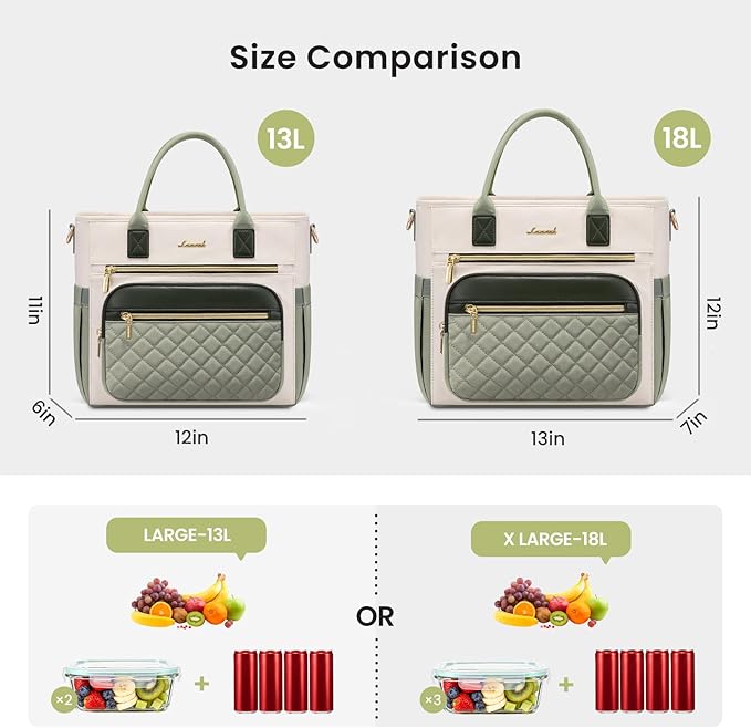 LOVEVOOK Insulated Lunch Bag Women,Wide Opening Adult Lunch Box Women with Cup Holder,Large Leakproof Cooler Bag for Work Picnic Beach Family College Mom,Lunch Teacher Breast Pump Diaper Tote Bag