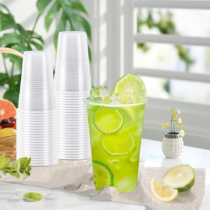 Lamosi 1000 Pack 16 oz Plastic Cups, Plastic Disposable Cups, Cold Drinking Water cups for Party, Wedding, Travel, BBQ, Picnic, Event