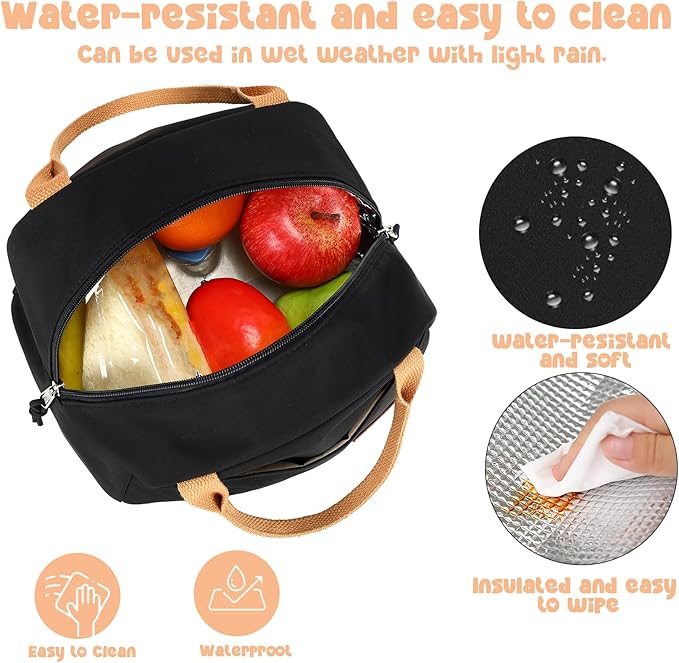 Bluboon Lunch Box for Women Men Cute Lunch Bag Reusable Insulated Lunch Bags Large Capacity Lunchbox Cooler for Work Picnic or Travel