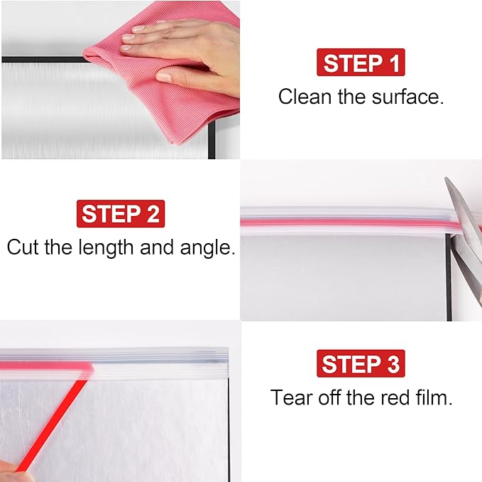 ToLanbbt Rubber Edge Trim U Channel, 1/4" Self Adhesive Sheet Metal Edge Guard Protector, EPDM Seal Strip for Car Doors, Steel Plates, Glass, Hatches, Table Corners, Fit 1/4"(6.4mm), 10Ft, Clear