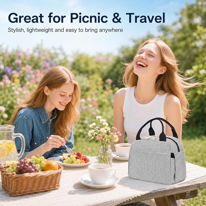 Bluboon Lunch Box for Women Men Cute Lunch Bag Reusable Insulated Lunch Bags Large Capacity Lunchbox Cooler for Work Picnic or Travel