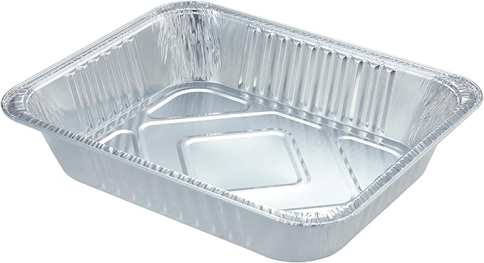 Waytiffer Aluminum Pans 9x13 Disposable Foil Pans (10 Pack) Half Size Deep Steam Table Pans Extra Thick for Baking, Cooking, Roasting, Heating, Serving & Lining Steam-Table Trays