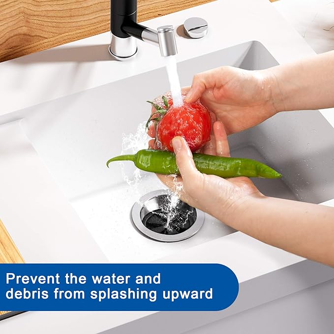 Garbage Disposal Splash Guard Collar Sink Baffle, Food Waste Disposer Parts Accessories, 3-3/8 Inch Multi-Function Drain Plugs for Garbagal Disposals by CLEESINK