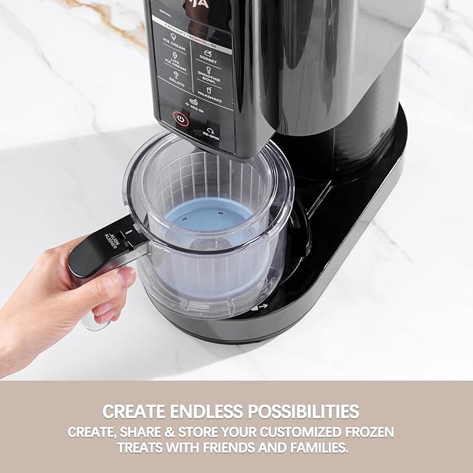 QVN For Ninja Creami Pints and Lids - 4 Pack Creami Containers, 16oz Creami Pint Containers Compatible with NC299AMZ & NC300s Series Ice Cream Maker - Dishwasher Safe & Good Sealing