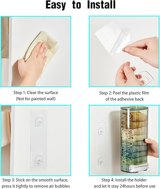 Grocery Plastic Bag Dispenser Holder, Sock Underwear Organizer Wall Mount Multifunctional Bag Saver Kitchen Storage Holder for Storing Socks Ties Plastic Bag