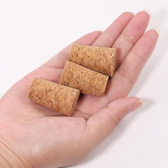 25 Pack Natural Soft Wood Corks, Tapered Cork Wooden Beer Bottle Stopper for Wine Making Craft, Leakproof,DIY Crafts