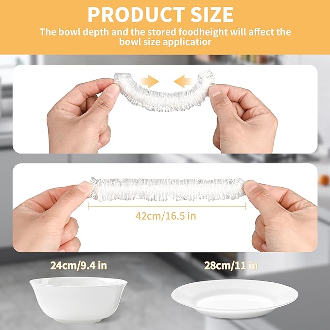 100 Bowl Covers Shower Caps for Sourdough Bread Proofing Large Elastic Reusable Plastic Wrap for Food Storage Baking Rising Meal-Prep Fermentation BPA-Free Keep Food Fresh
