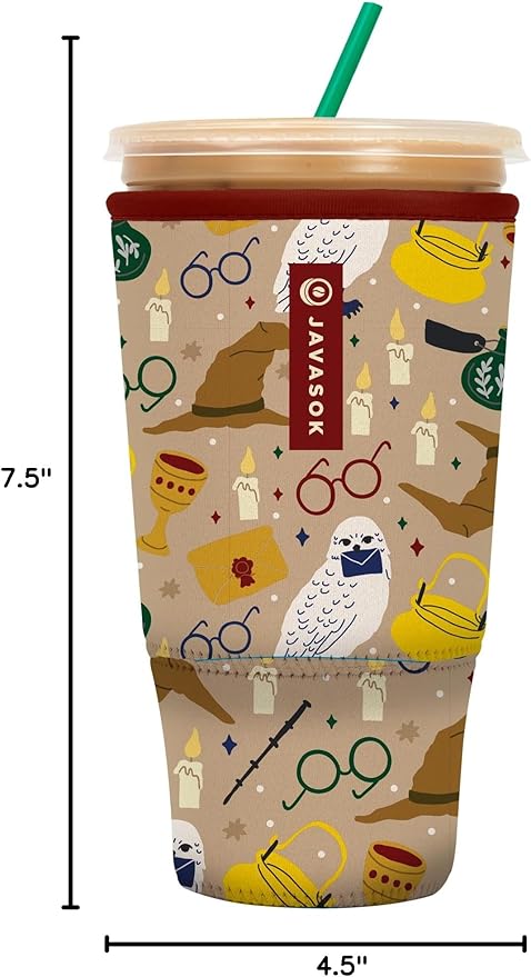 Sok It JavaSok Iced Coffee & Cold Soda Insulated Neoprene Cup Sleeve (Horcrux, XXLarge: 44-48oz)