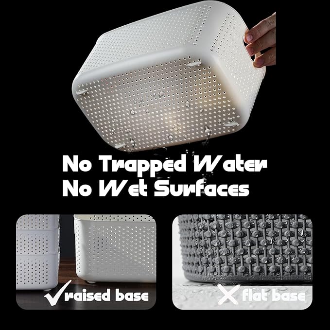 LivLab Mker Food Storage Container Sets BPA-Free Plastic Stackable Shelf Baskets for Kitchen Pantry Organization, Fruits, Vegetable, Snacks