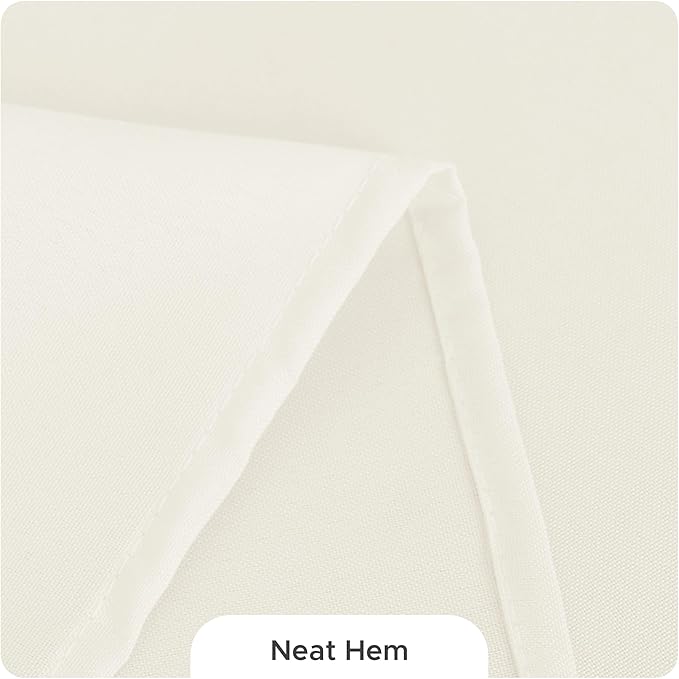 Fitable 8 Pack Rectangle Tablecloths: Stain Resistant Wrinkle Free Circle Table Clothes, Washable Reusable Polyester Table Covers for Wedding Party Birthday Banquet Reception(Ivory, 60x102 Inch)