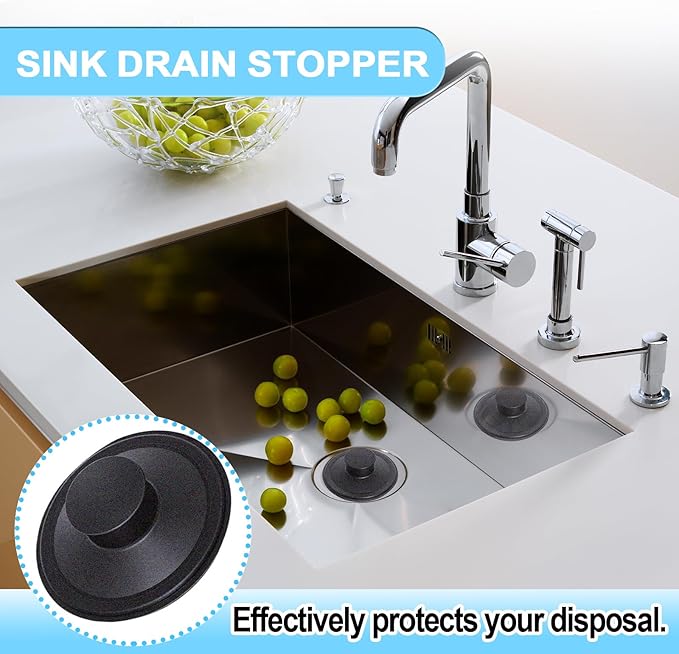 Sink Stopper for InSink-Erator STP-PL Garbage Disposal, Exact Replacement Stopper Drain Compatible with Standard 3-1/2" Drains, Sink Drain Stopper for Kohler, Waste King