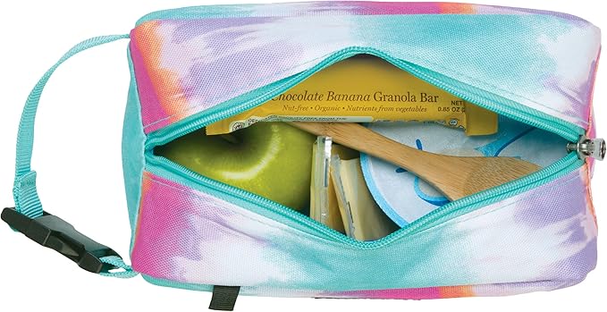 PackIt Freezable Snack Box, Tie Dye Sorbet, Built with EcoFreeze Technology, Collapsible, Reusable, Zip Closure with Buckle Handle, Designed For Work Snacks, Fresh Snacks On the Go, Adults