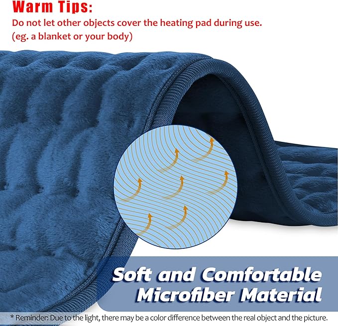 24x20 Inch Electric Heating pad for Back Neck Shoulder Knee Arms Legs- Electric Heat Pads with 6 Heat Settings & Auto Shut Off &Dry/Moist Heat Heating Pad for Birthday Mother Father Girl Men Women