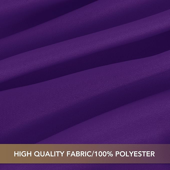 sancua Rectangle Tablecloths for 6 Foot Tables, 6 Pack - Washable Polyester Fabric Table Cloth for Halloween Party, Wedding Birthday Banquet Reception, 54x108 Inch, Purple