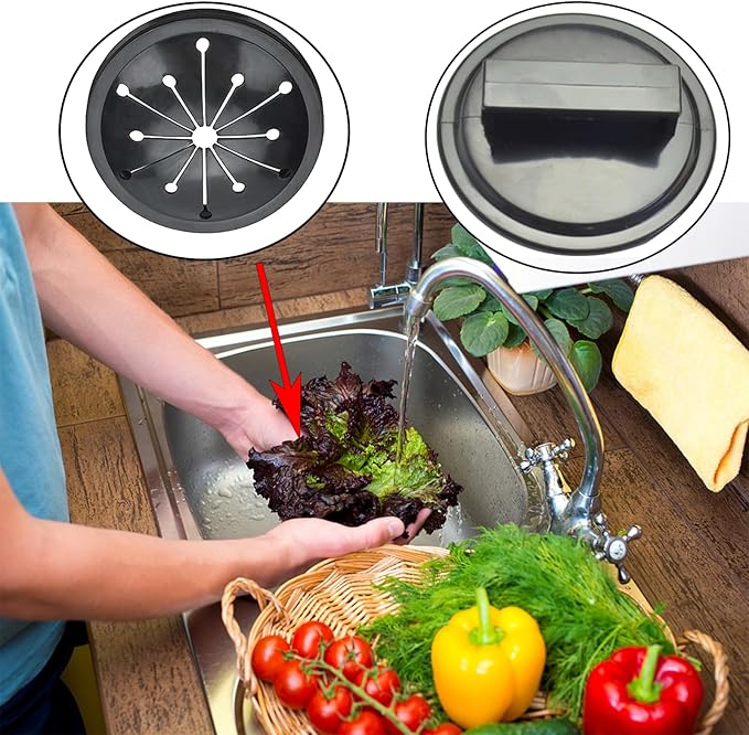 Garbage Disposal Splash Guards Collar Sink Baffle, Multi-Function Kitchen Drain Plugs for GE, 3-1/8 Inch Kitchen Sink Drain Splash Guard, Whirlaway