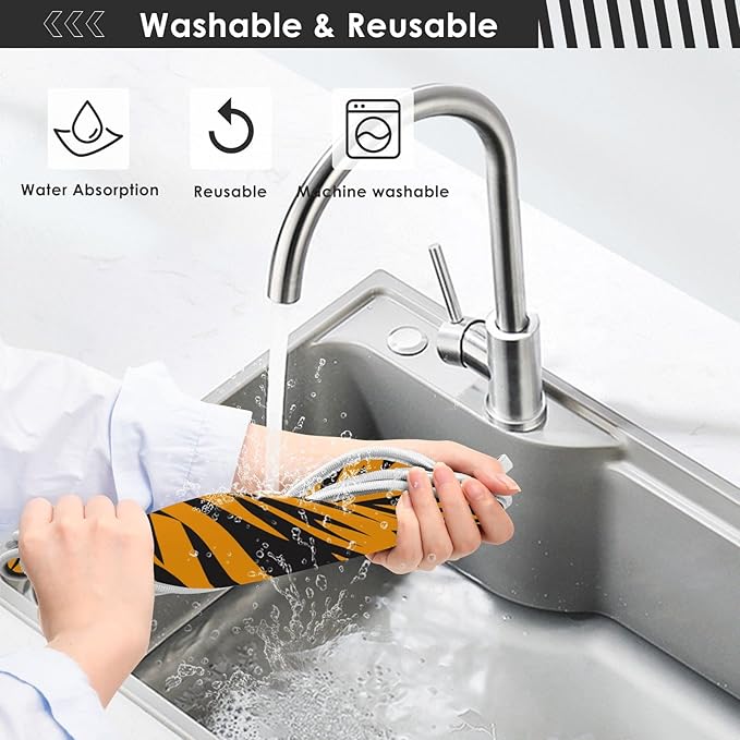 Sink Mat for Faucet Sink Splash Guard Faucet Handle Drip Catcher for Kitchen Bathroom Absorbent Microfiber Dish Drying Mat Blue 2pcs