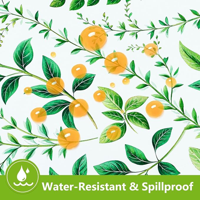 Smiry Spandex Fitted Tablecloth for 4 Foot Rectangle Tables, Washable Picnic Table Cover with Elastic, Stretch Reusable Table Cloth for Outdoor, Camping, Dining & Kitchen (Leaf, 30"x48")