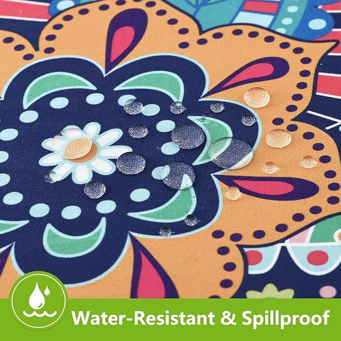 Smiry Spandex Fitted Tablecloth for 5 Foot Rectangle Tables, Washable Picnic Table Cover with Elastic, Stretch Reusable Table Cloth for Outdoor, Camping, Dining & Kitchen (Paisley, 30"x60")