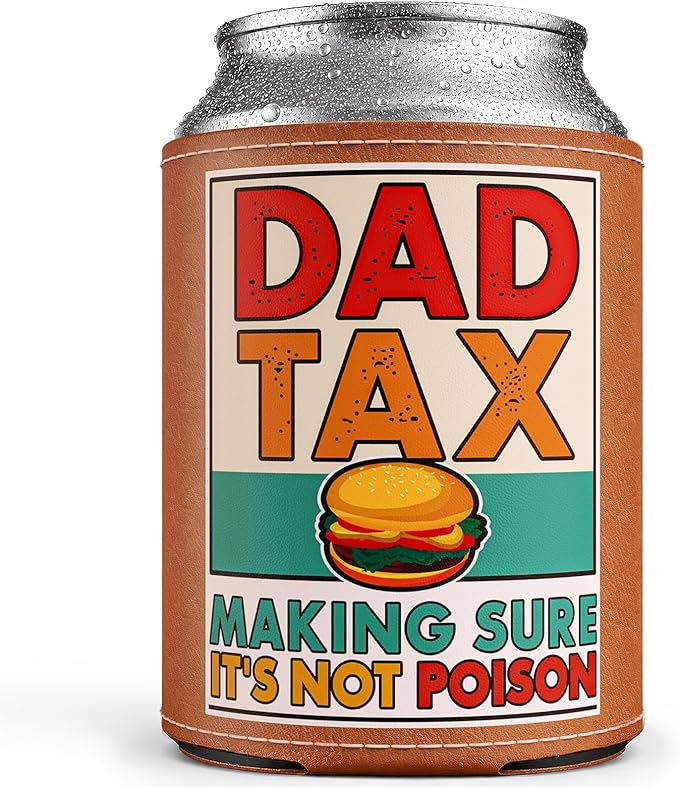 Fathers Day Gift for Dad from Daughter Son - Keeps Cold 12Oz Can Cooler Insulated No Wet Hands, Dad Birthday Gifts with Gift Box for Father's Day Retirement, Cauife Slim Can Koozie for Beer Soda
