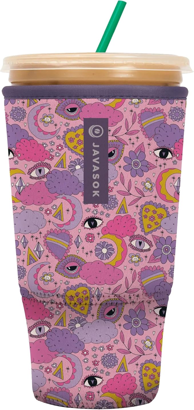 Sok It JavaSok Iced Coffee & Cold Soda Insulated Neoprene Cup Sleeve (Space Mystic, XXLarge: 44-48oz)