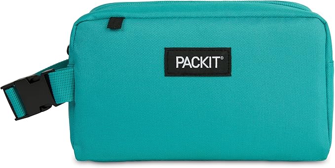 PackIt Freezable Small Insulated Snack Box, Teal, with EcoFreeze Technology (Built-in Ice Pack), Mini Cooler or Small Lunch Bag, For Fresh Snacks On the Go, for Work, Gym, or Travel