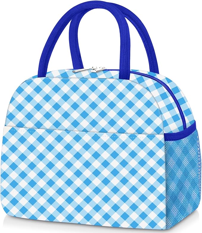 KUBYA Lunch Box for Women Adult Men, Cute Insulated Lunch Bag Women Reusable Large Lunch Boxes Tote Bag Leakproof Simple Thermal Cooler Bag for Work Office Picnic