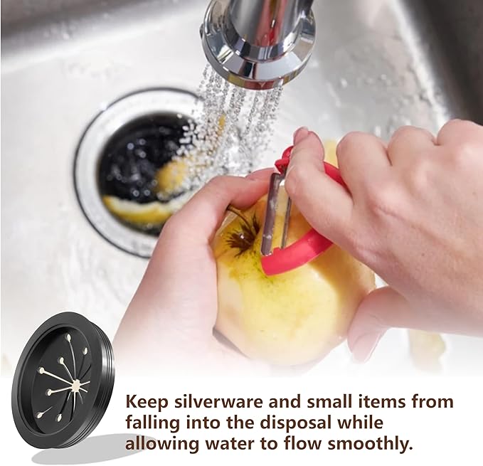 2 Pcs Garbage Disposal Splash Guard 3-1/8, Kitchen Sink Rubber Drain Guard, Sink Baffle, Black Rubber, Compatible with Whirlaway, Waste King.