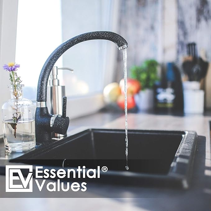 Essential Values Kitchen Sink Stopper - Drain Stopper Kitchen Sink Plug - Black Plastic Cover Cap Compatible with Kohler Insinkerator Waste King & Others