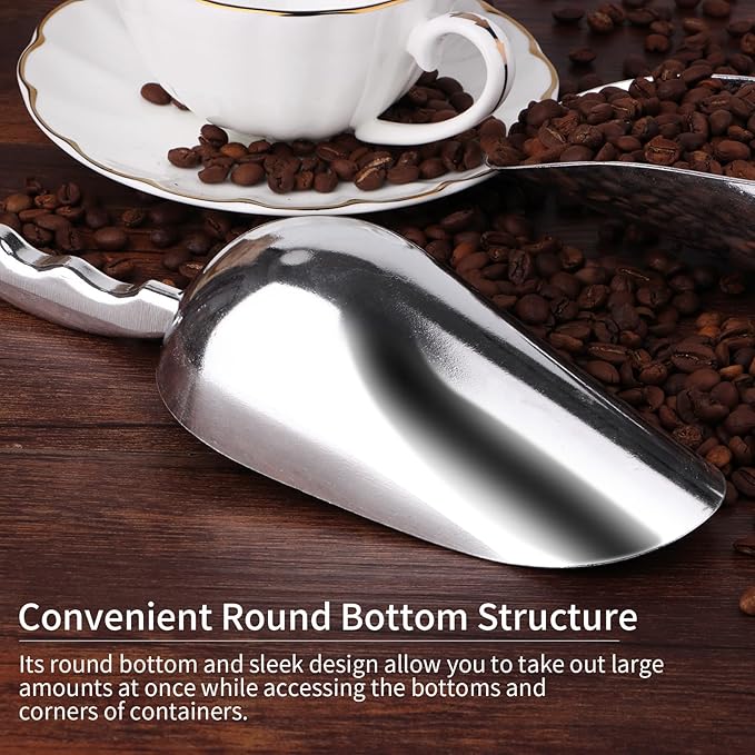 12 Oz Cast Aluminum Bar Ice Scoop,Suitable for wedding, buffet-1pc