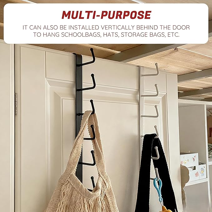 Adhesive Mug Holder Under Cabinet No Drilling Clip-On Cooking Utensil Holder with 6 Kitchen Hooks Space Saving Utensil Holder for Kitchen Counter Wall Hooks for Hanging Spatula Spoon Towel