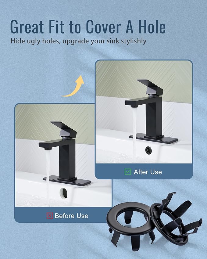 Sink Overflow Ring Matte Black: ARCORA 2 Pack Solid Brass Bathroom Vessel Sink Overflow Cover Basin Trim Ring Hole Insert Caps