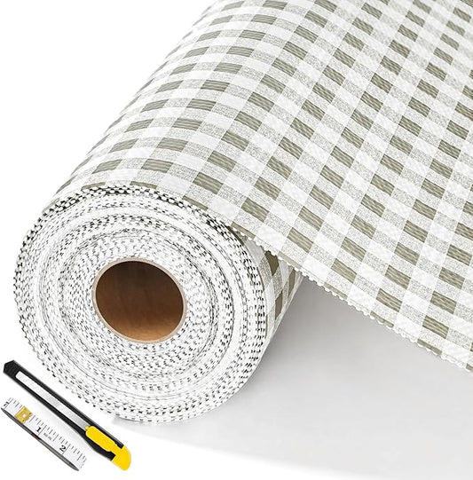 Shelf Liners for Kitchen Cabinets Non-Adhesive, Non-Slip Thickened Shelf Paper Waterproof Washable for Drawer Dresser Pantry Shelve Bathroom Protector Liner