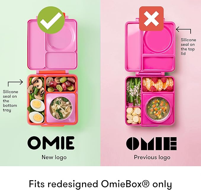 OmieBox (2 Pack) Leakproof Dips Containers to Go, Salad Dressing Container, Condiment Container with Lids - Food Safe Silicone - 4 Ounces (Pink/Purple)