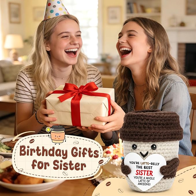 Agantree art Sisters Gifts from Big Little Sister Birthday Basket Handmade Coffee Mug Accessories Desk Home Decoration College Graduation Gifts Positive Ideas Cute Stuff Small Desk Home Decoration