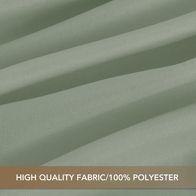 sancua Round Tablecloth 120 Inch Diameter, 8 Pack - Circle Polyester Fabric Table Cloth for Wedding Party Reception Banquet Birthday, Washable Formal Table Cover (Fit 48-96 Inch Tables), Sage Green